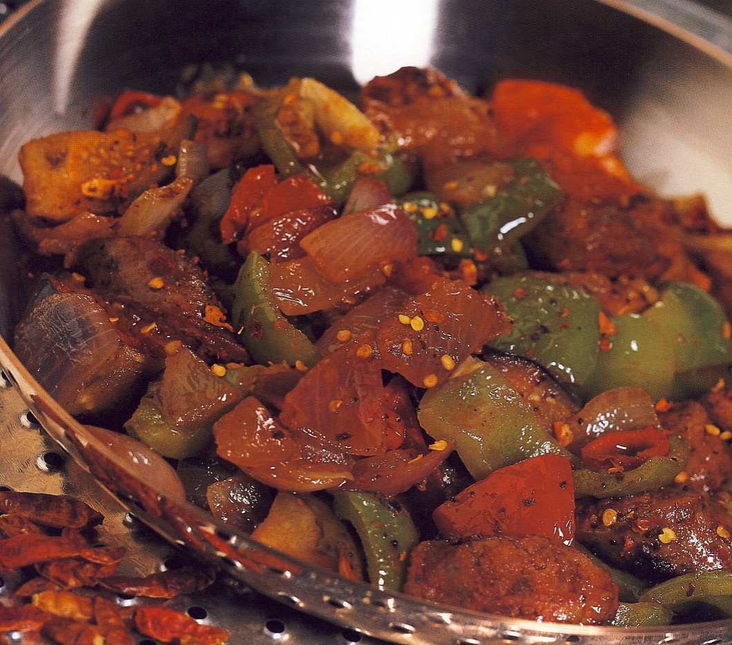 Vegetable and Sausage Stew (Spetsofai)