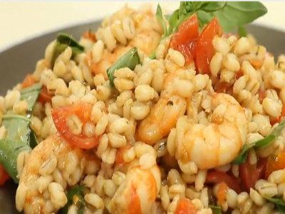 barley, seafood, vegetables, healthy food, easy to do meals, quick food