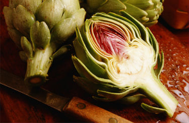 artichoke salad, vegetarian mediterranean salad, artichoke stem