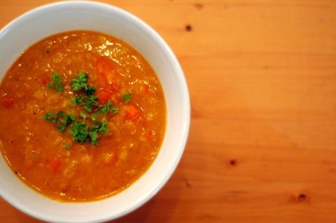 hearty, red lentil, burghul, soup, turkey