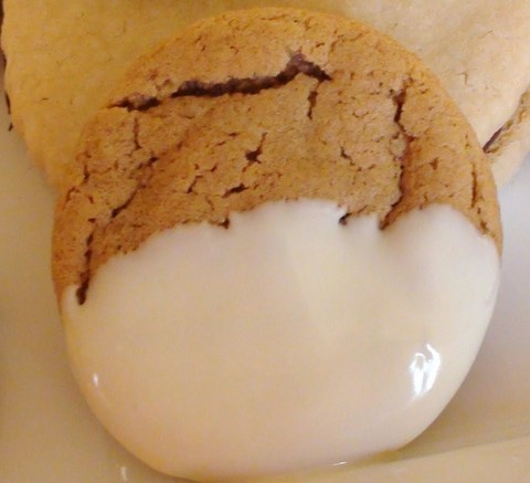 Chocolate Biscuits Dipped in White Chocolate
