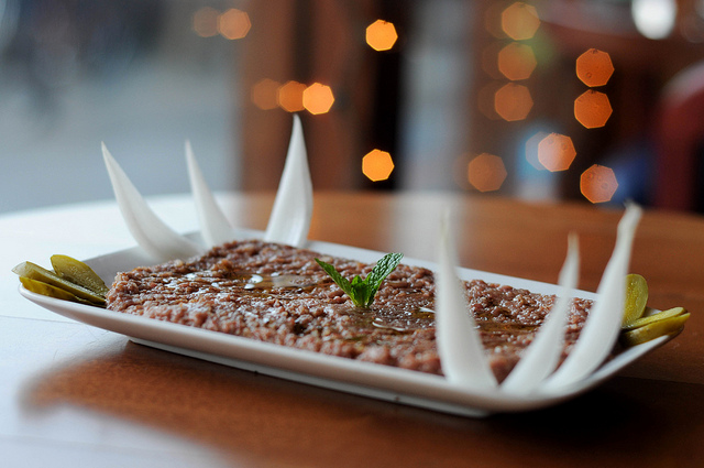 lebanese food Kafta Nayeh, Lamb Tartar