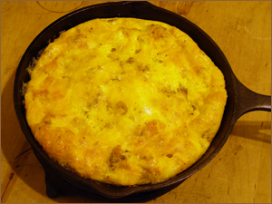 Baked Omelet with Chestnuts and Feta