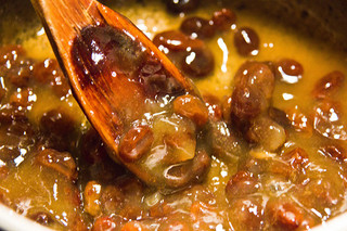 Salt Cod Plaki with Raisins
