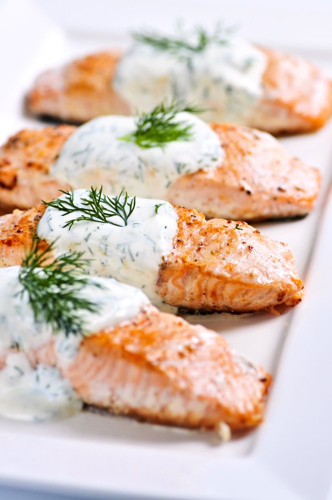 Salmon with Cream Cheese Sauce