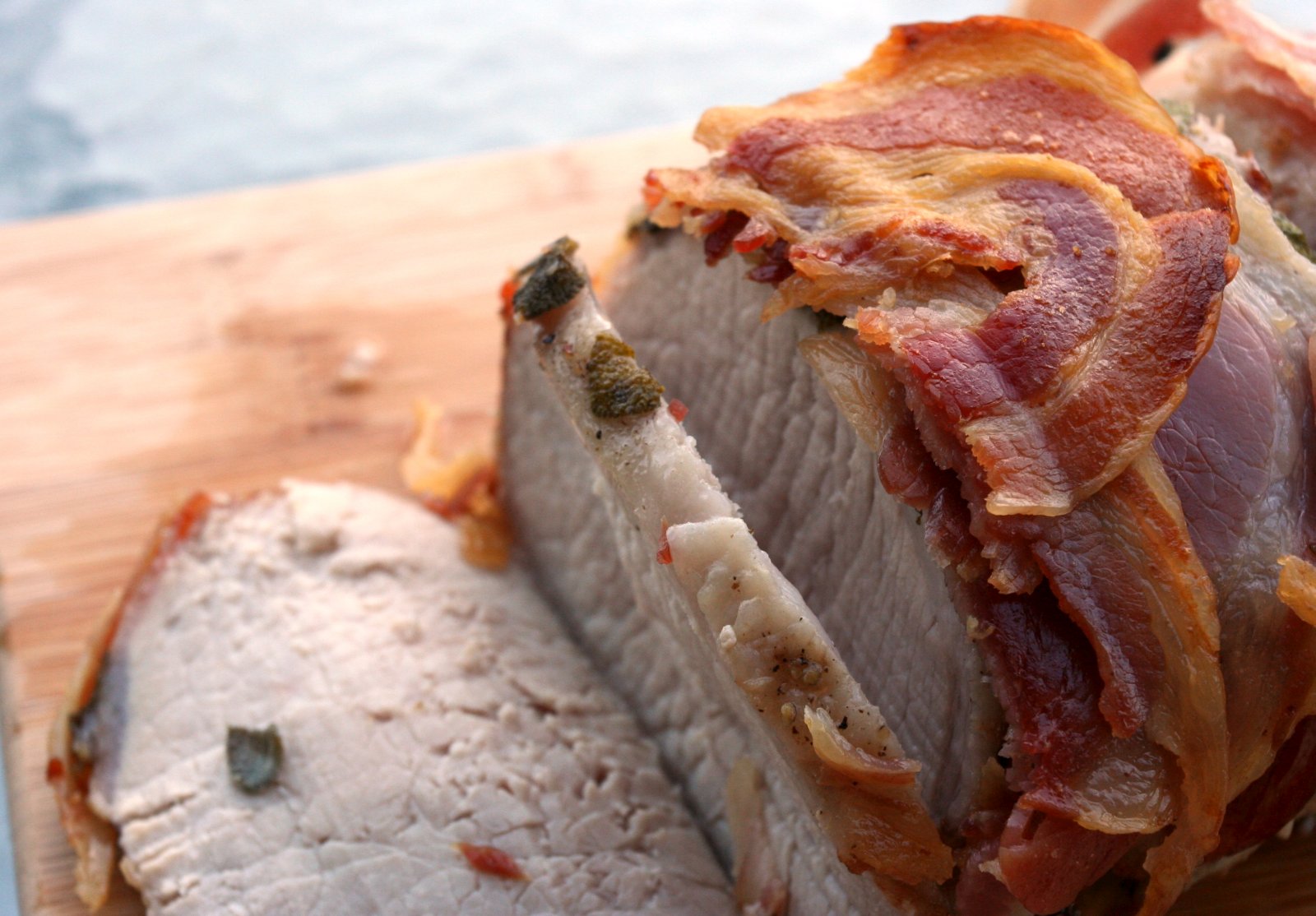 Crisp Pancetta Baked Pork Fillet