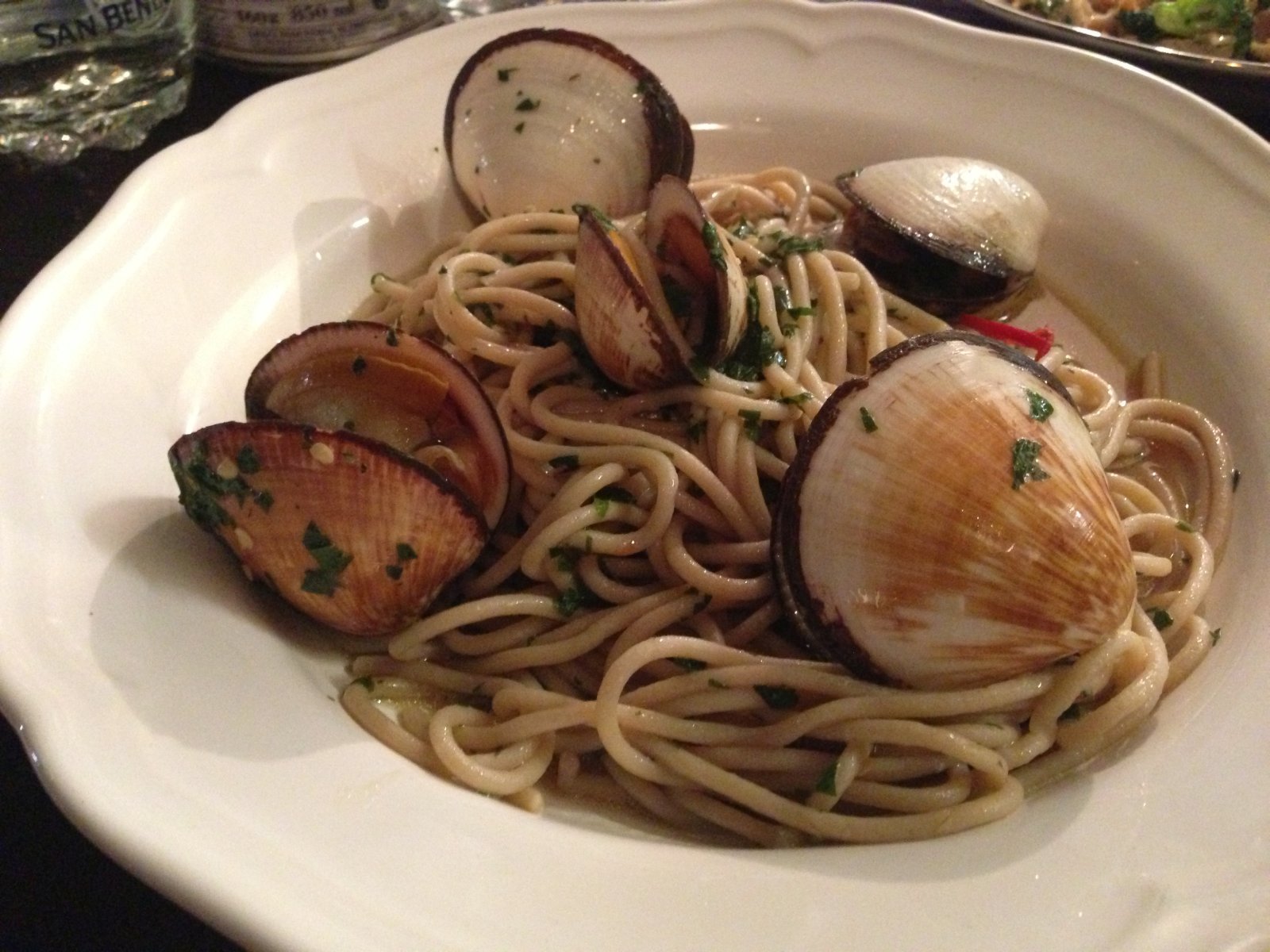 Pasta with Cockles, Saffron and Spicy Hot Pepper