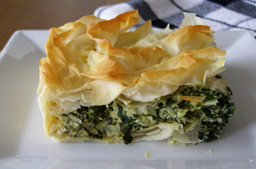 Traditional Greek Greens Pie - Lachnopita