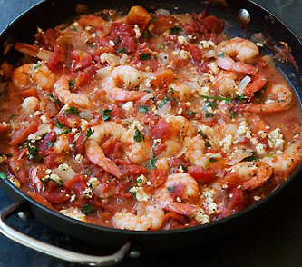 Prawns Saganaki (Garides saganaki)