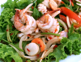 Seafood Salad with Vegetables