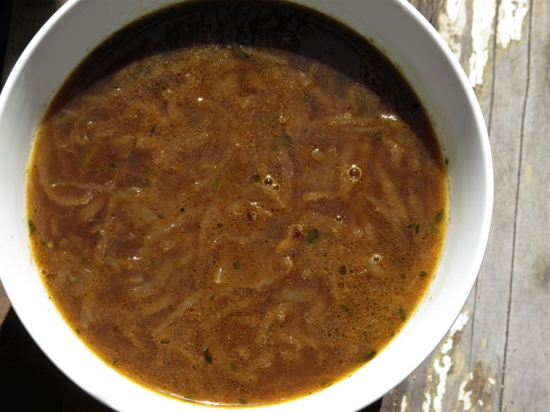 Soup with Roasted Onions and Garlic
