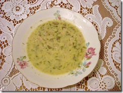 Mageiritsa Soup with Artichokes and Mushrooms