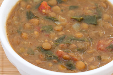 Lentil Soup with Chard or Spinach