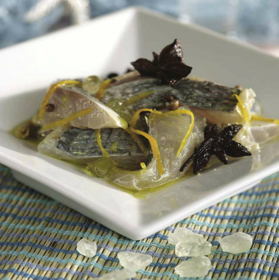 Bream Carpaccio Spiced with Chios Mastiha