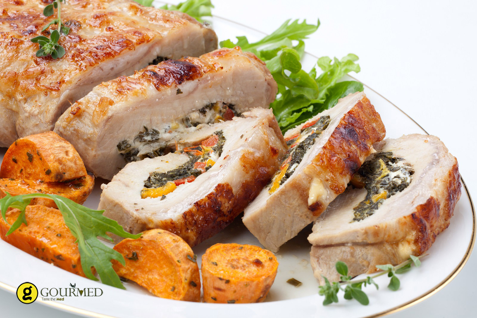 Pork Tenderlion Stuffed with Apricots and Prunes