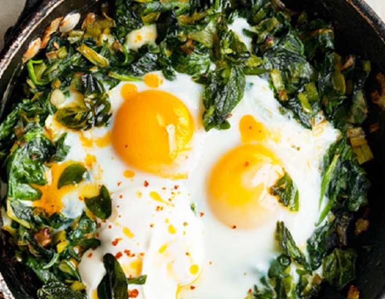 Eggs and Greens with Staka